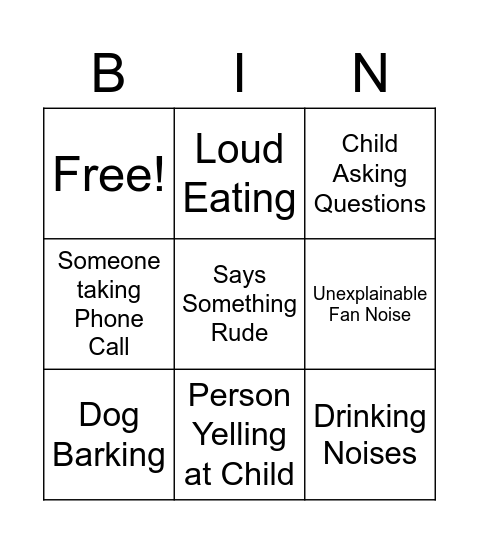 Hot Mic Bingo Card