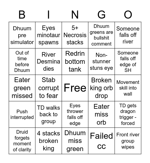 W5 Bingo Card