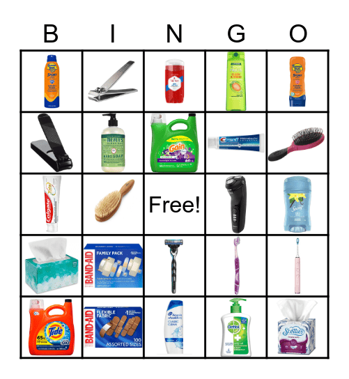 Product Pairs Bingo Card