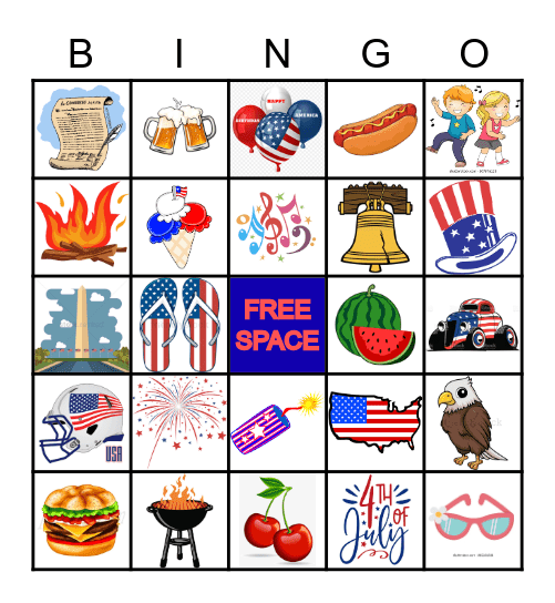 4th of July BINGO Card