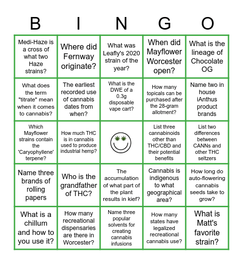 Mayflower Bingo! Bingo Card