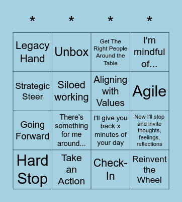 LEADERSHIP LINGO BINGO Card