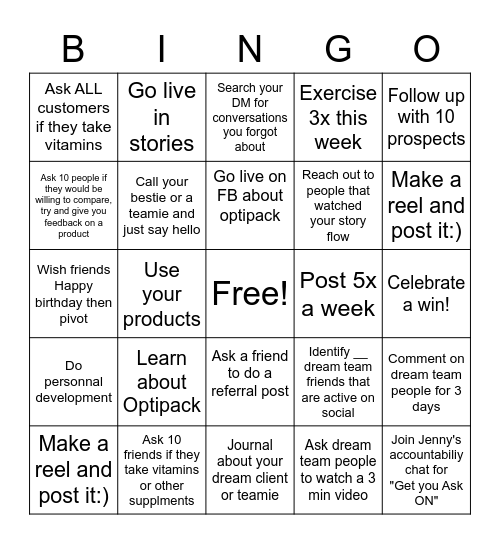 Summer Sizzle Week 2 Bingo Card