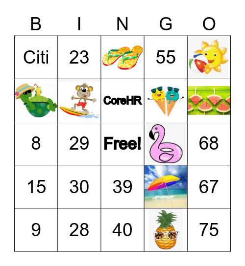 Number Bingo 1-75 Bingo Card