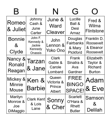 Valentine's Day Bingo Card