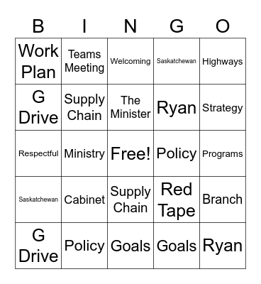 Meeting Bingo Card