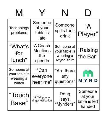 MMT OFFSITE Bingo Card