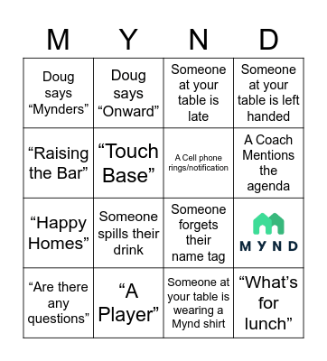 MMT OFFSITE Bingo Card