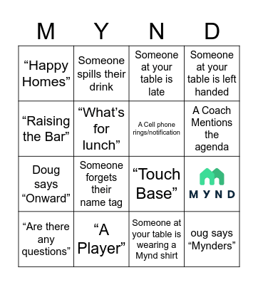 MMT OFFSITE Bingo Card