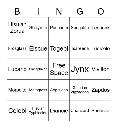 Haus's Winning Card Bingo Card