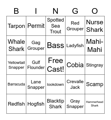 Catch of the day! Bingo Card