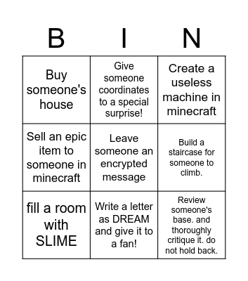 IDK bro Bingo Card