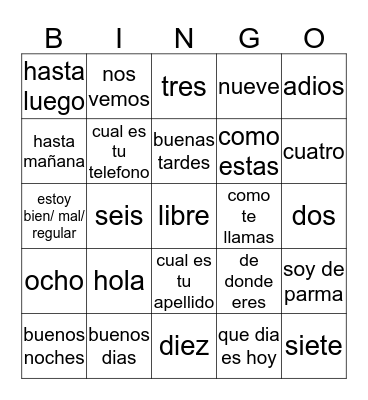 Bingo Card