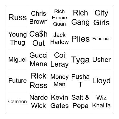 THE CULTURE!  Round 4 Bingo Card