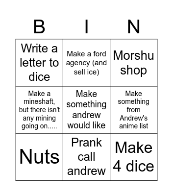 Fruity Bingo Card