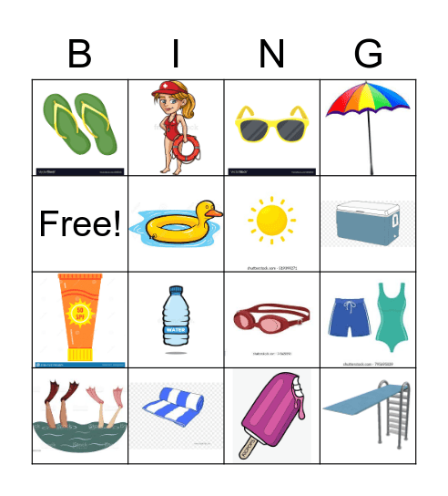 Pool Theme Bingo Card