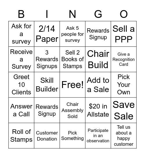 Register Bingo Card