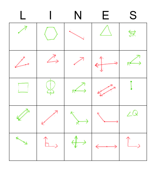 GEOMETRY BINGO Card