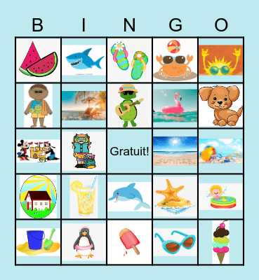 Bingo de l'été! Bingo Card