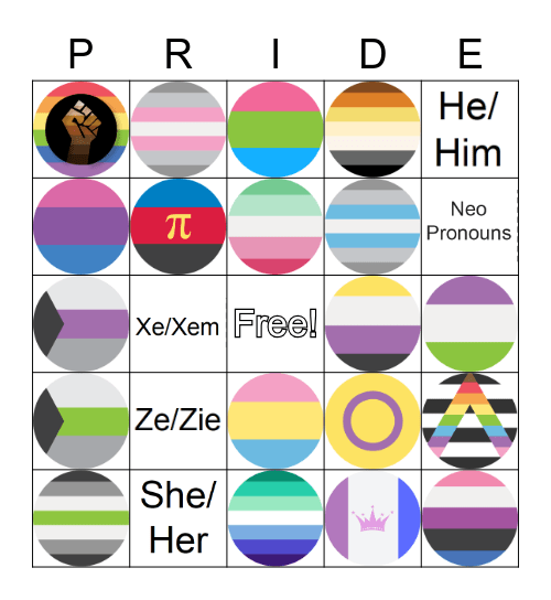 Pride 2022 Bingo Card