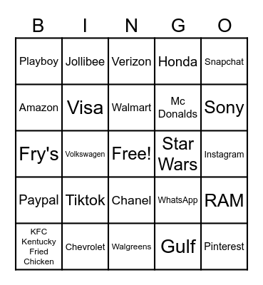 41 - LOGOS Bingo Card
