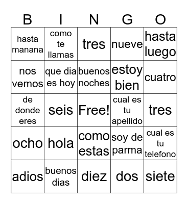 Bingo Card