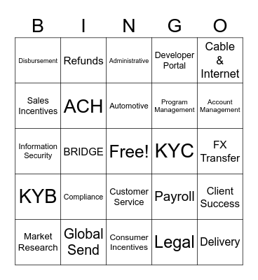 Onbe Bingo Card