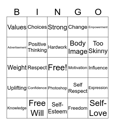 Girl Power Bingo Card