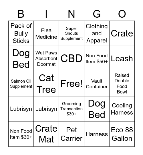 Lakeway Team Bingo Card