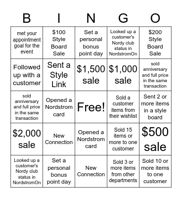 Anniversary: Women's Specialized & YA Bingo Card