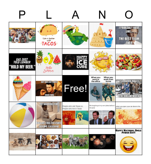 Fun Day Bingo Card