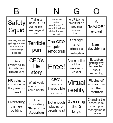 TH Bingo Card