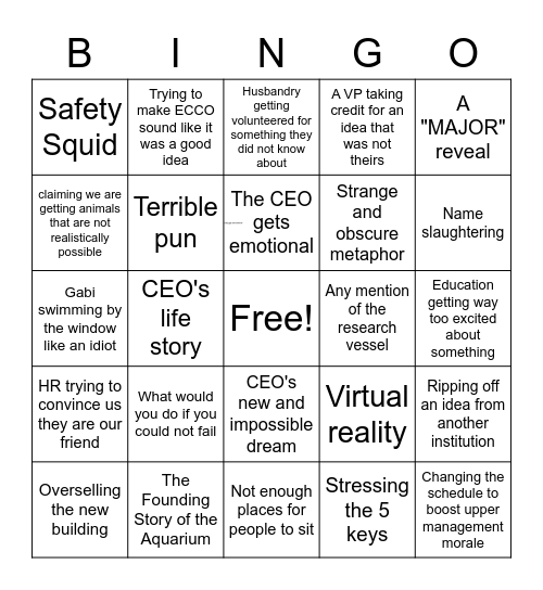 TH Bingo Card
