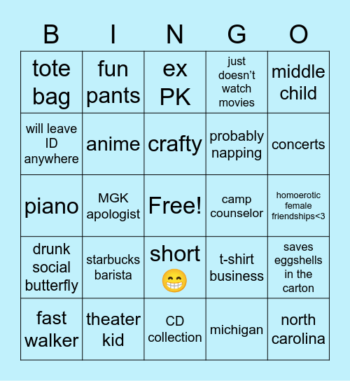 morgan bingo Card