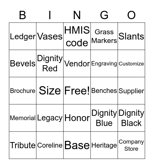 Sales Meeting Bingo  Bingo Card