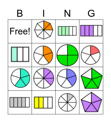 fraction bingo Card