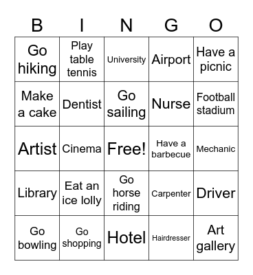 Let's Have Fun Bingo Card