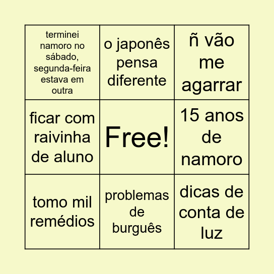 bingo conteúdo programático Geo Bingo Card
