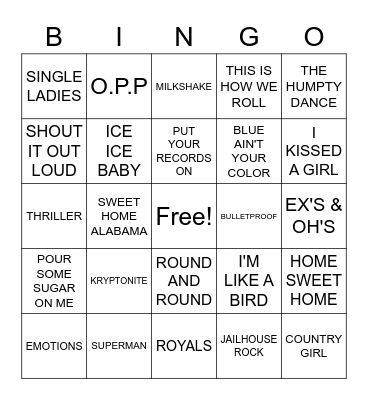 Music BINGO June 2022 Bingo Card