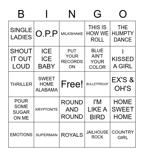 Music BINGO June 2022 Bingo Card
