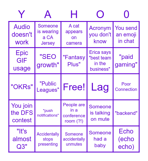 PSI Bingo!!! Bingo Card