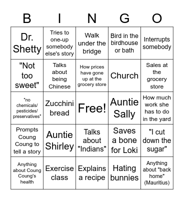 POPO BINGO Card