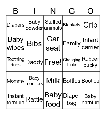 BINGO FOR JAYDEN Bingo Card
