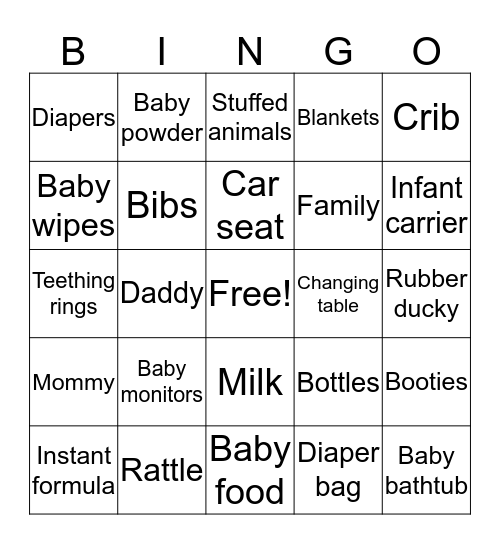 BINGO FOR JAYDEN Bingo Card