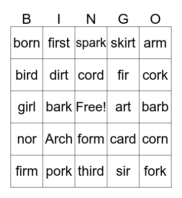 R controlled Bingo Card