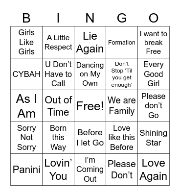 BEN/Pride Game & Jam Bingo Card