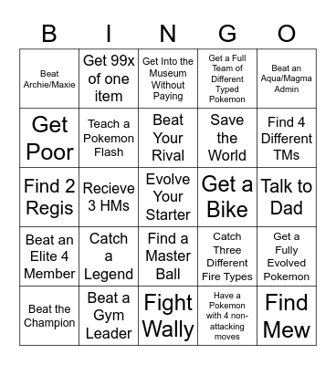 Sharing Bingo Card