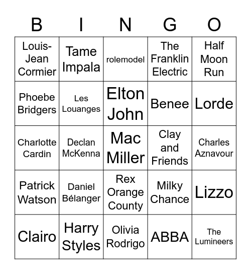 GO WITH THE FLO Bingo Card