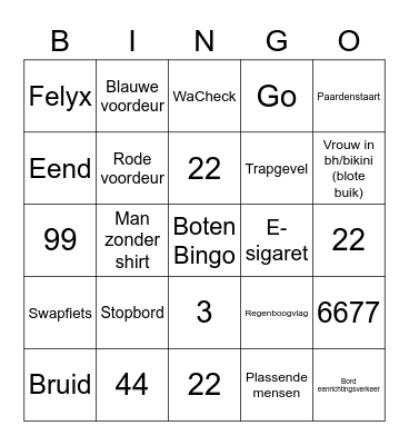 Bachelorette Boten Bingo Card