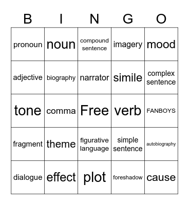 Summer School 2022 Bingo Card